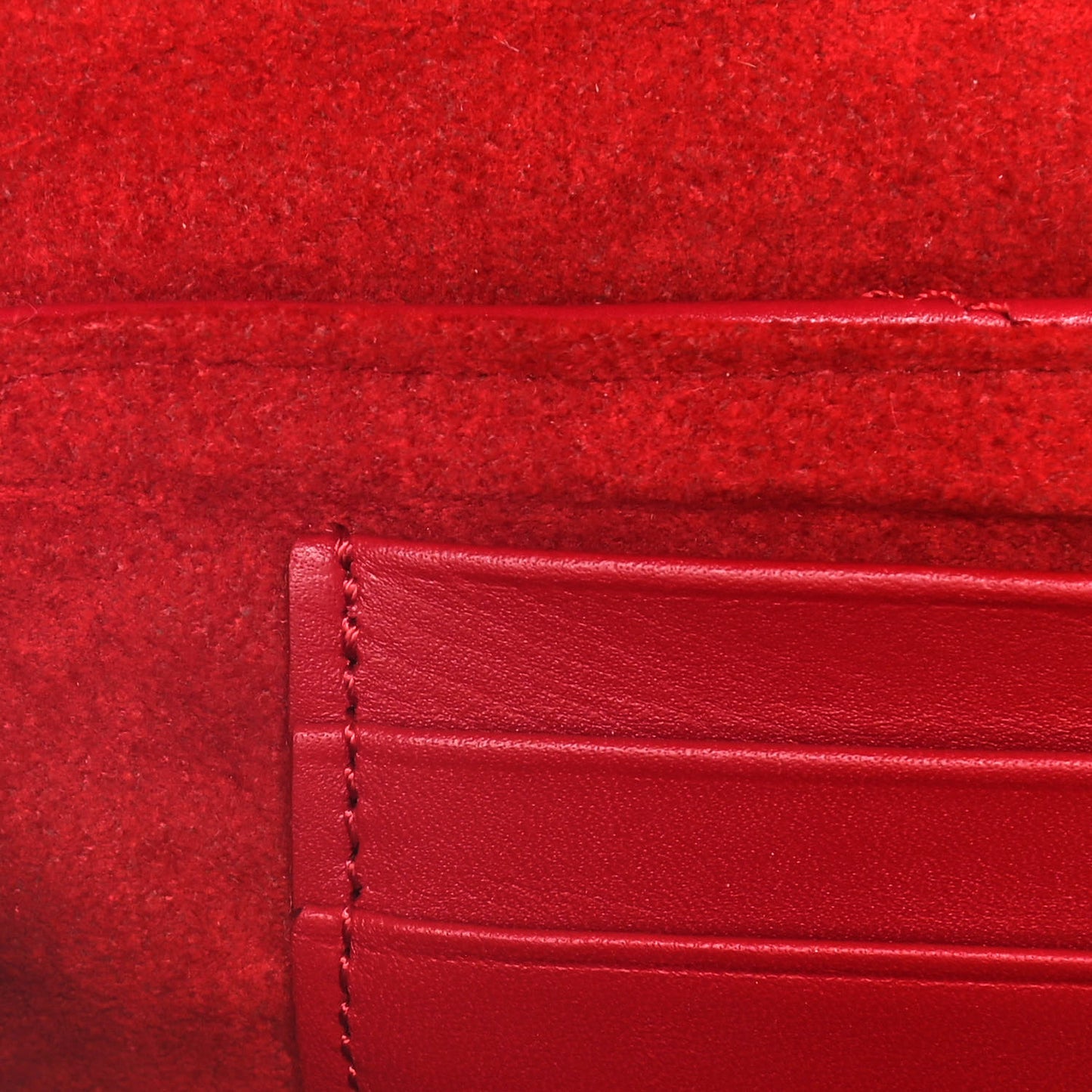 Calfskin New Wave Chain Pochette Scarlet