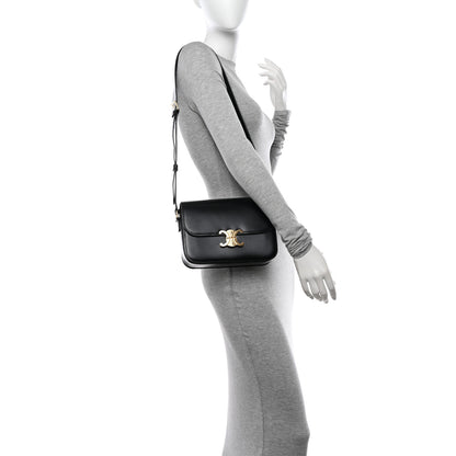 Celine Shiny Calfskin Medium Triomphe Black 3 of 16