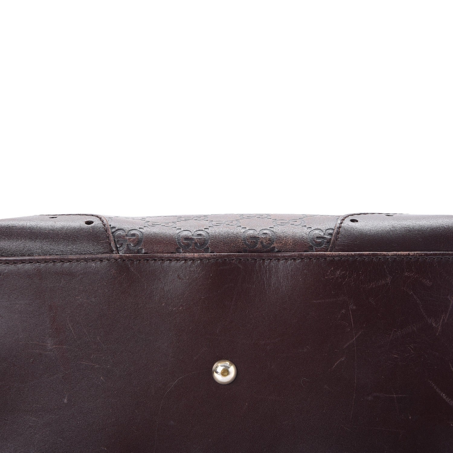 Gucci Guccissima Large Punch Tote Chocolate Brown 22 of 27