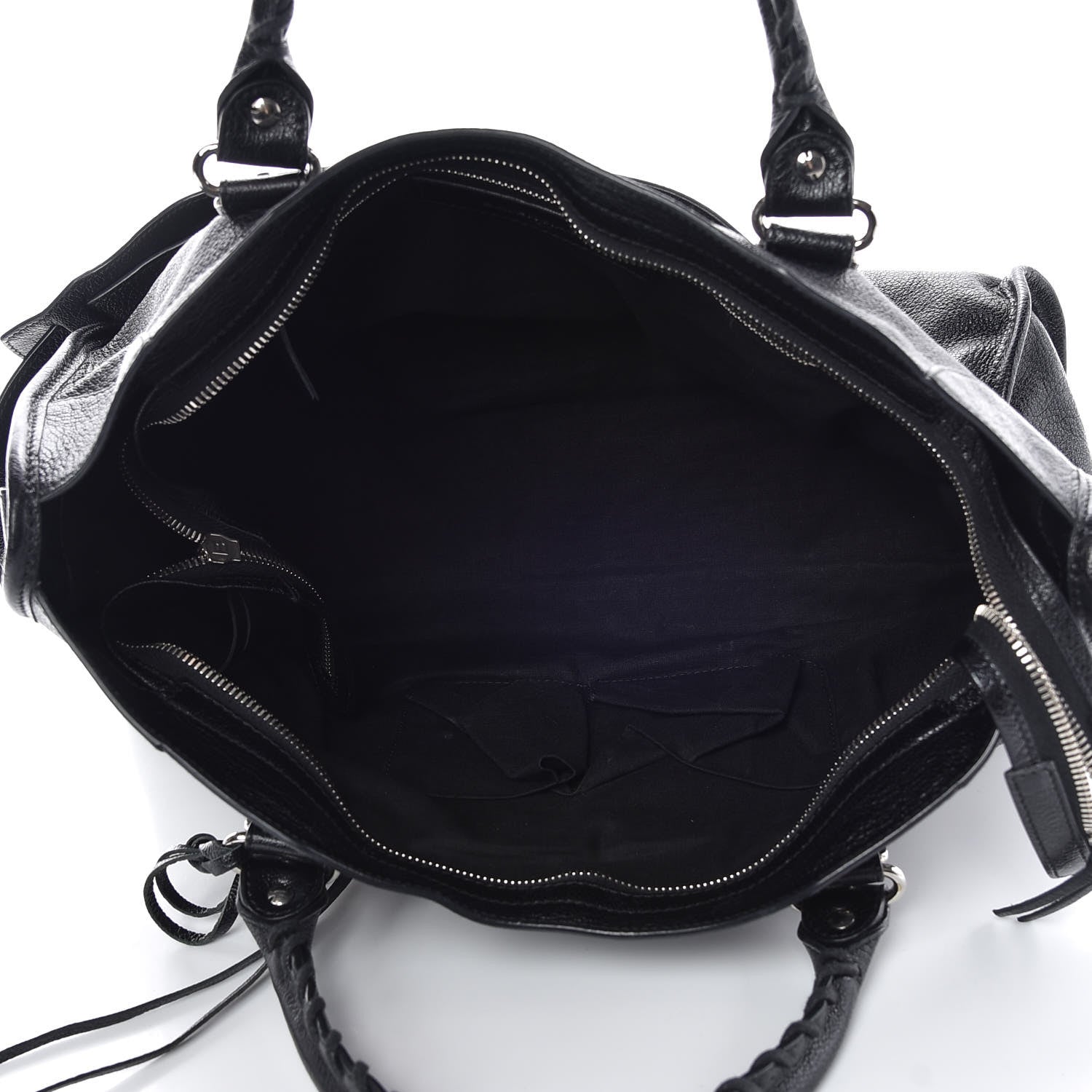 Balenciaga Chevre Silver Metallic Edge Hardware City Black 6 of 13