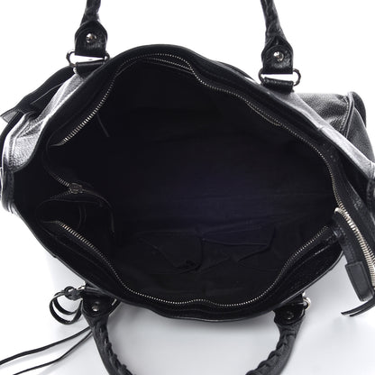 Balenciaga Chevre Silver Metallic Edge Hardware City Black 6 of 13