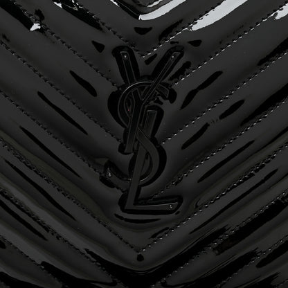 Saint Laurent Patent Calfskin Matelasse Monogram Lou Camera Bag Black 8 of 10