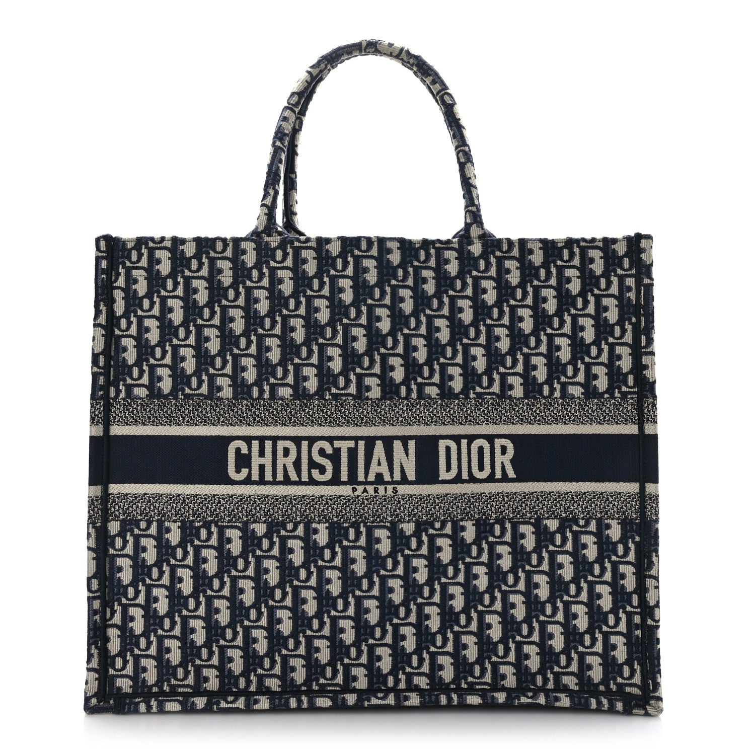 Christian Dior Oblique Large Book Tote Blue Multicolor 1 of 9