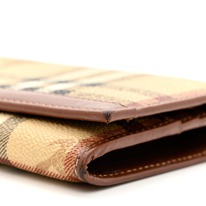 Burberry Haymarket Check Continental Wallet Brown 9 of 9