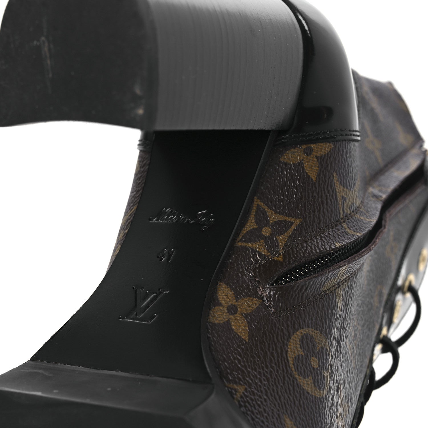 Louis Vuitton Patent Calfskin Monogram Star Trail Ankle Boots 41 Black 7 of 13
