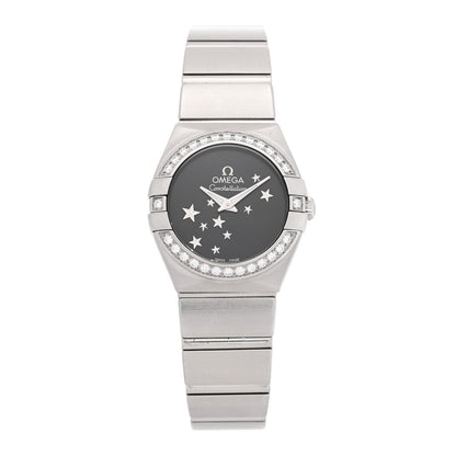 Omega Stainless Steel Diamond Bezel 24mm Constellation Automatic Watch Black 123.15.24.60.01.001 1 of 4