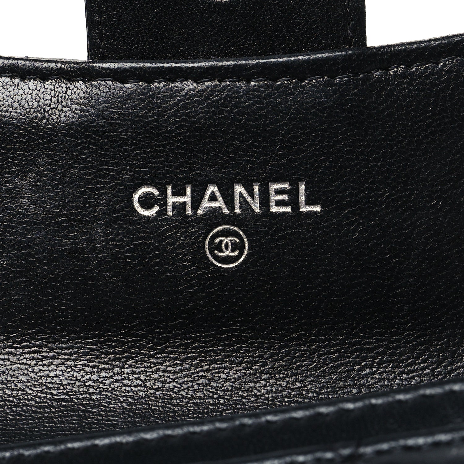 Chanel Lambskin Quilted Flap Card Holder Wallet Black 6 of 12