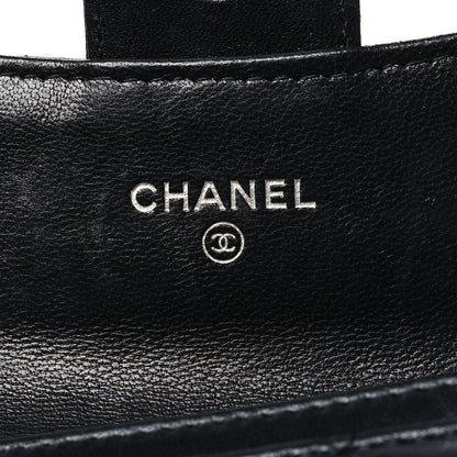 Chanel Lambskin Quilted Flap Card Holder Wallet Black 6 of 12