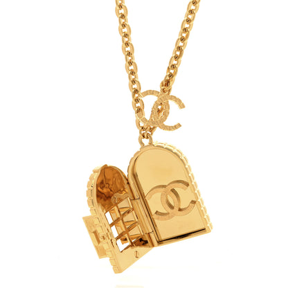 Chanel Metal 31 Rue Cambon Door Long Necklace Gold 6 of 9