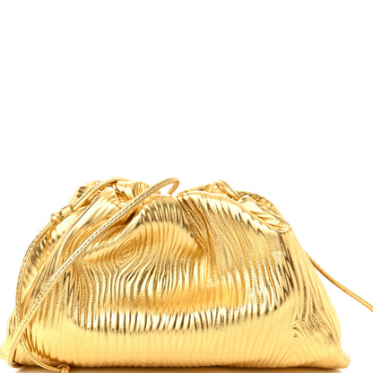 Bottega Veneta Metallic Bark Calfskin The Mini Pouch Gold 8 of 11