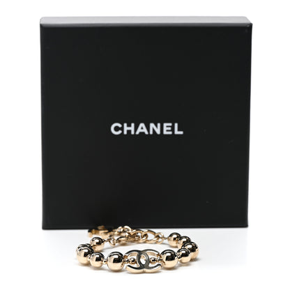 Chanel Metal Beaded CC Bracelet Gold 5 of 5