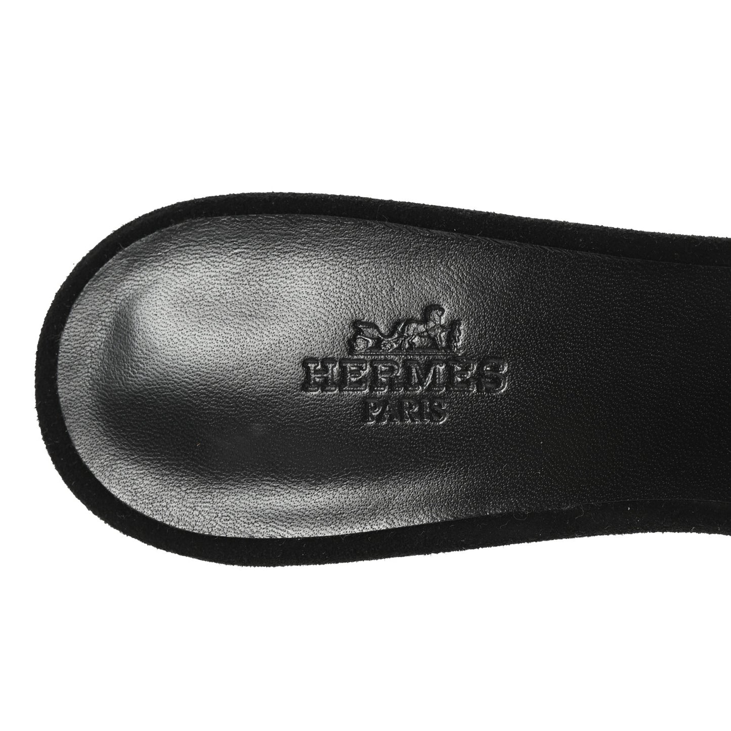 Suede Goatskin Crystal Oasis Sandals 39.5 Black