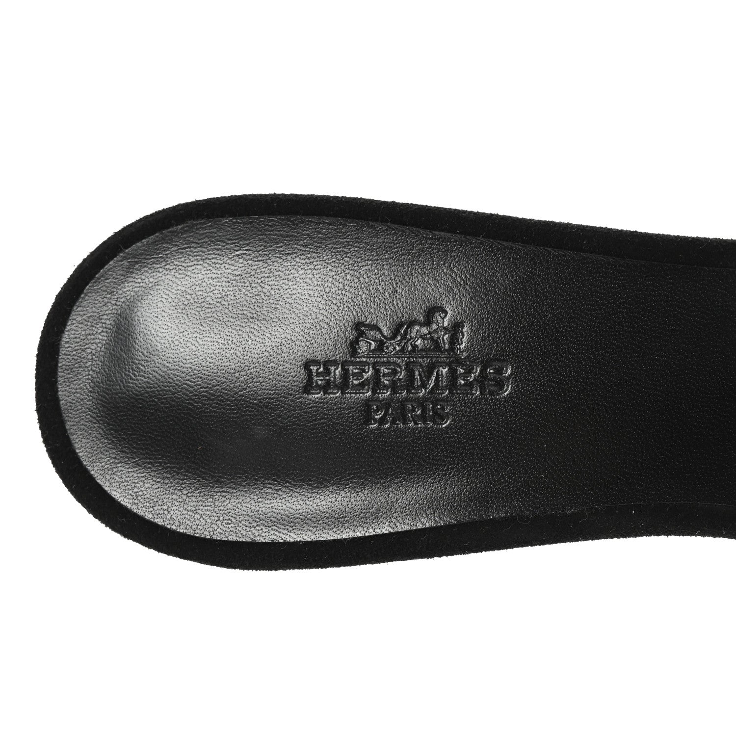 Hermes Suede Goatskin Crystal Oasis Sandals 39.5 Black 8 of 10