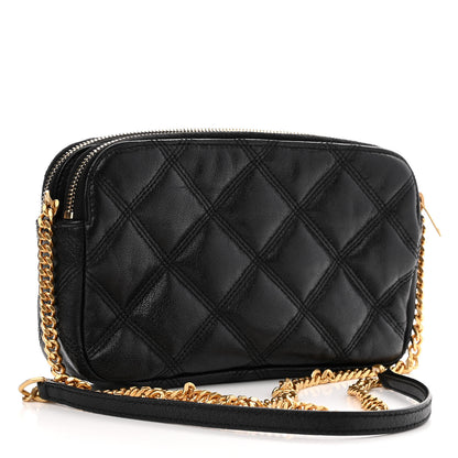 Saint Laurent Grained Lambskin Quilted Mini Becky Double Zip Bag Black 3 of 13