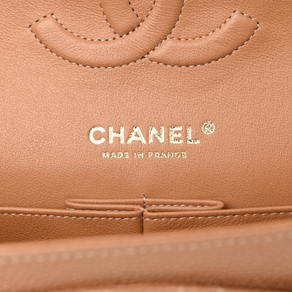 Chanel Iridescent Caviar Quilted Medium Double Flap Beige 6 of 13