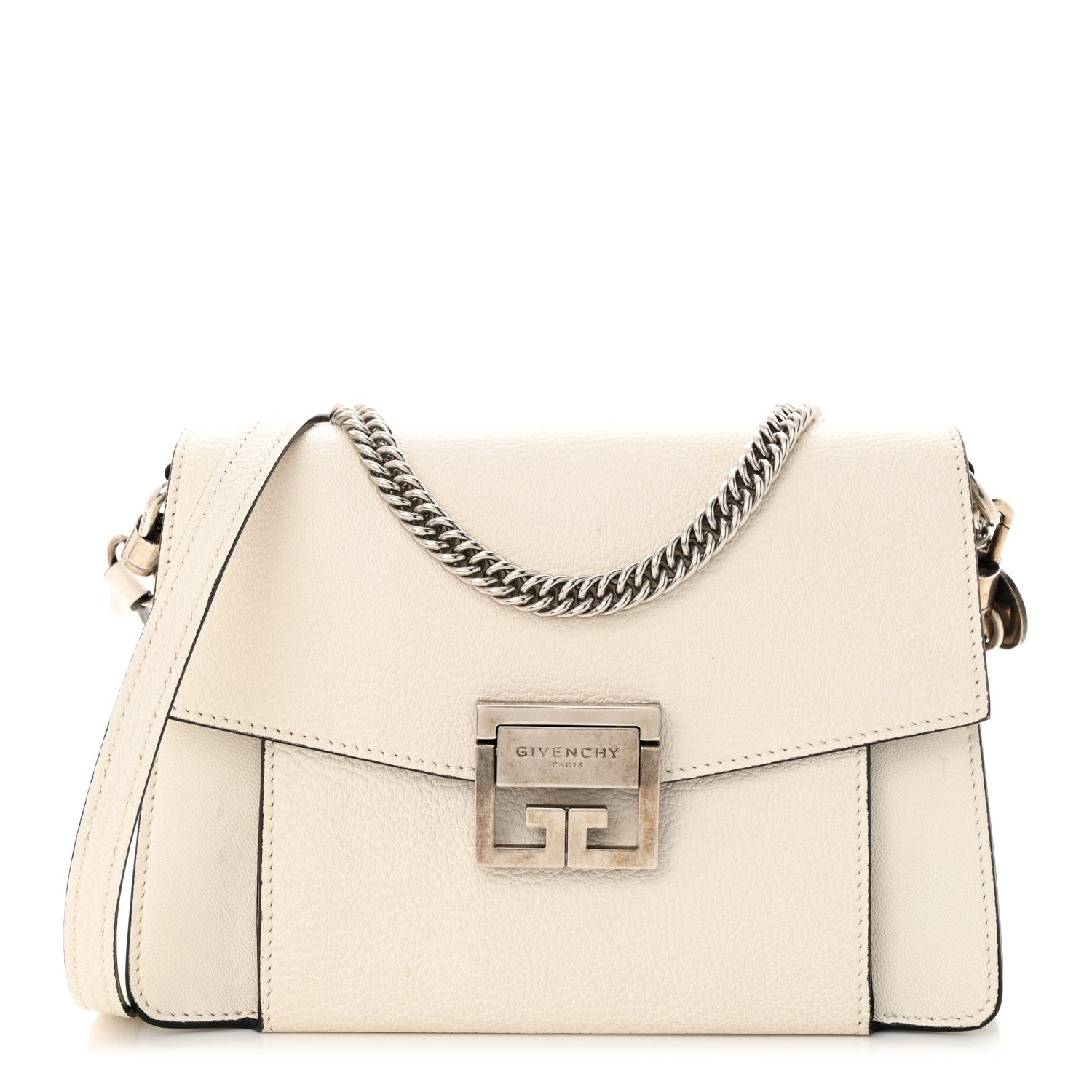 Givenchy Goatskin Small GV3 Shoulder Bag White 1 of 9