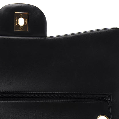 Chanel Lambskin Quilted Jumbo Double Flap Black 8 of 14