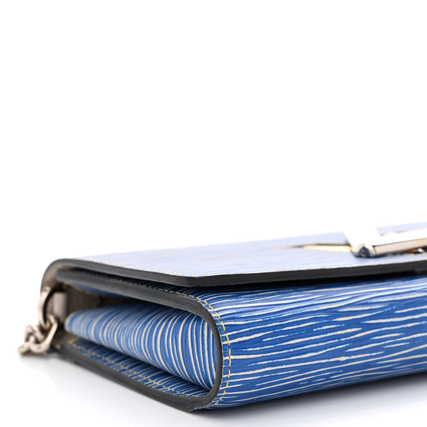 Epi Twist Chain Wallet Denim Light