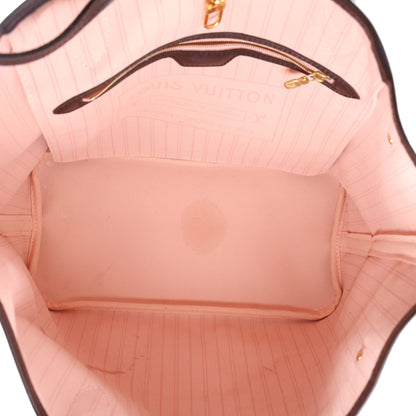 Louis Vuitton Damier Ebene Neo Neverfull MM Rose Ballerine 6 of 12