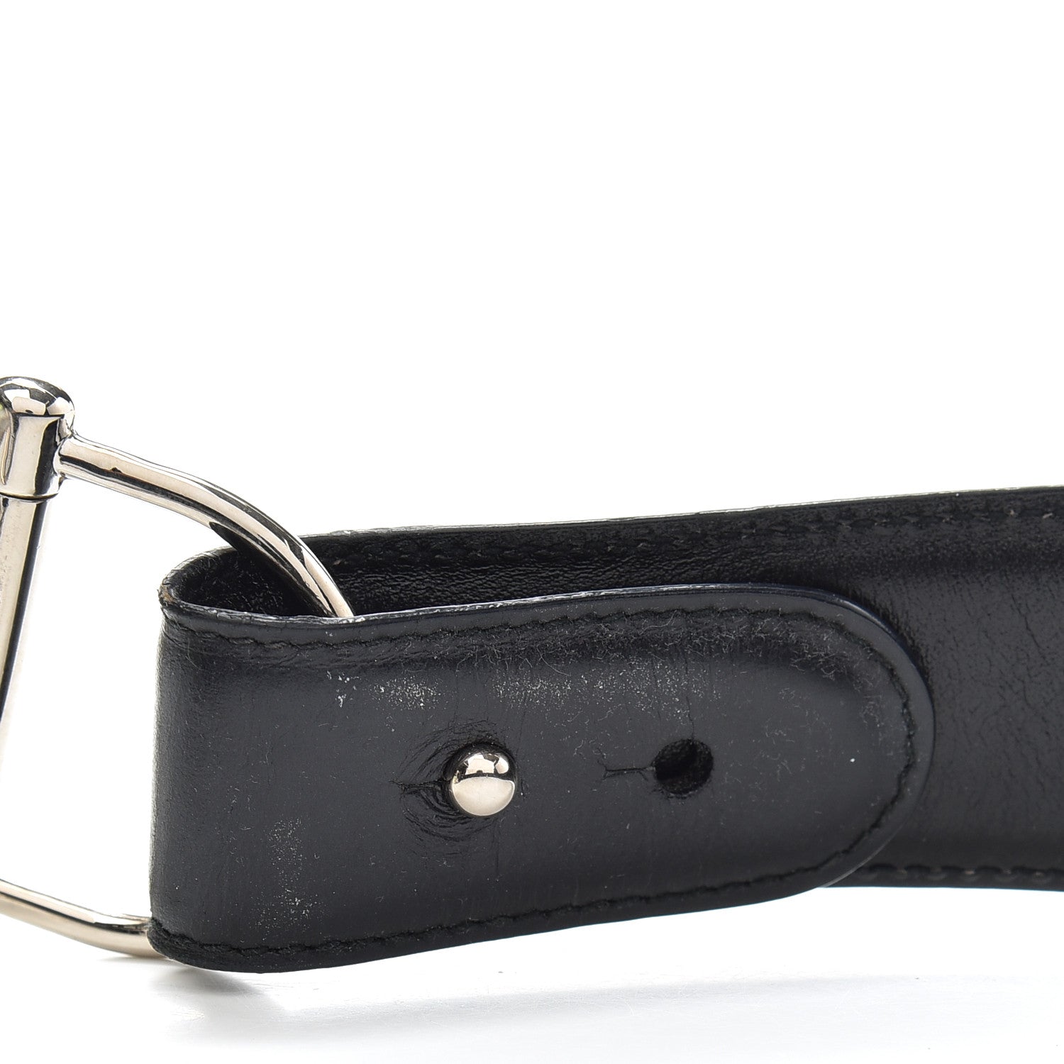 Gucci Calfskin Horsebit Selleria Belt 75 30 Black 5 of 6