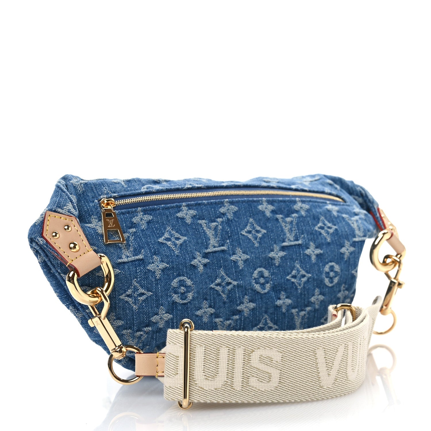 Louis Vuitton Monogram Denim High Rise Bumbag Blue 3 of 9