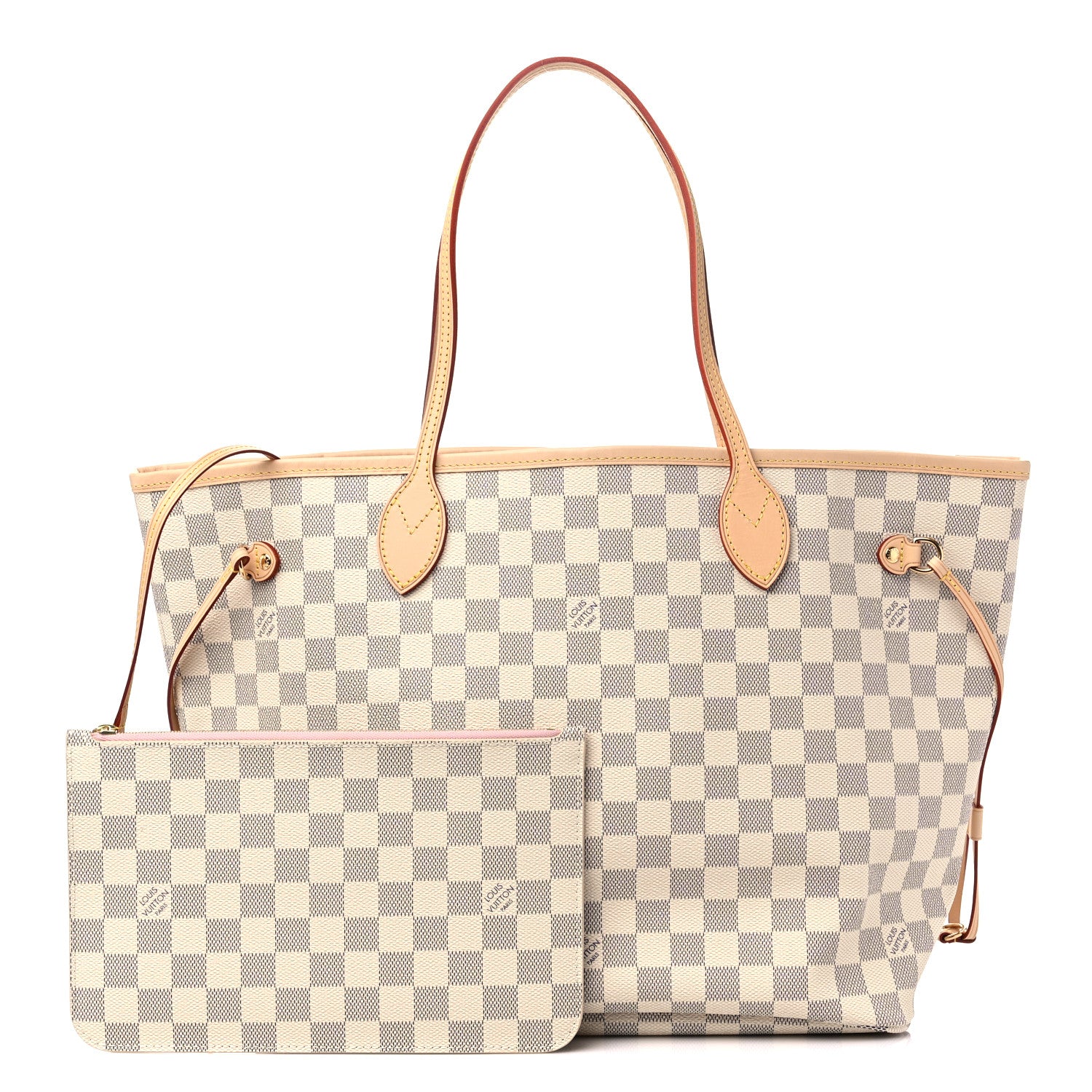 Louis Vuitton Damier Azur Neo Neverfull MM Rose Ballerine 1 of 9