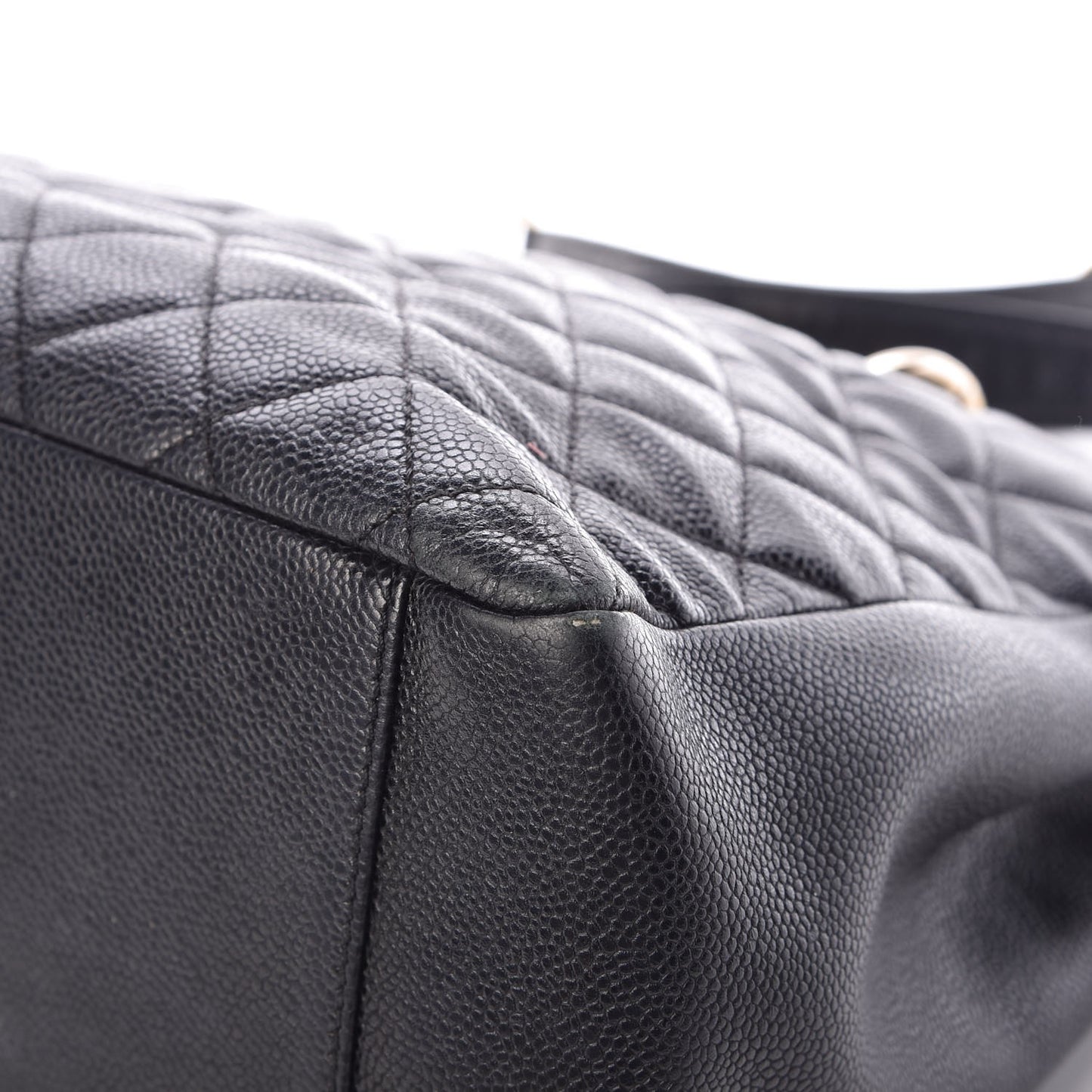 Caviar Quilted Grand Shopping Tote GST Black