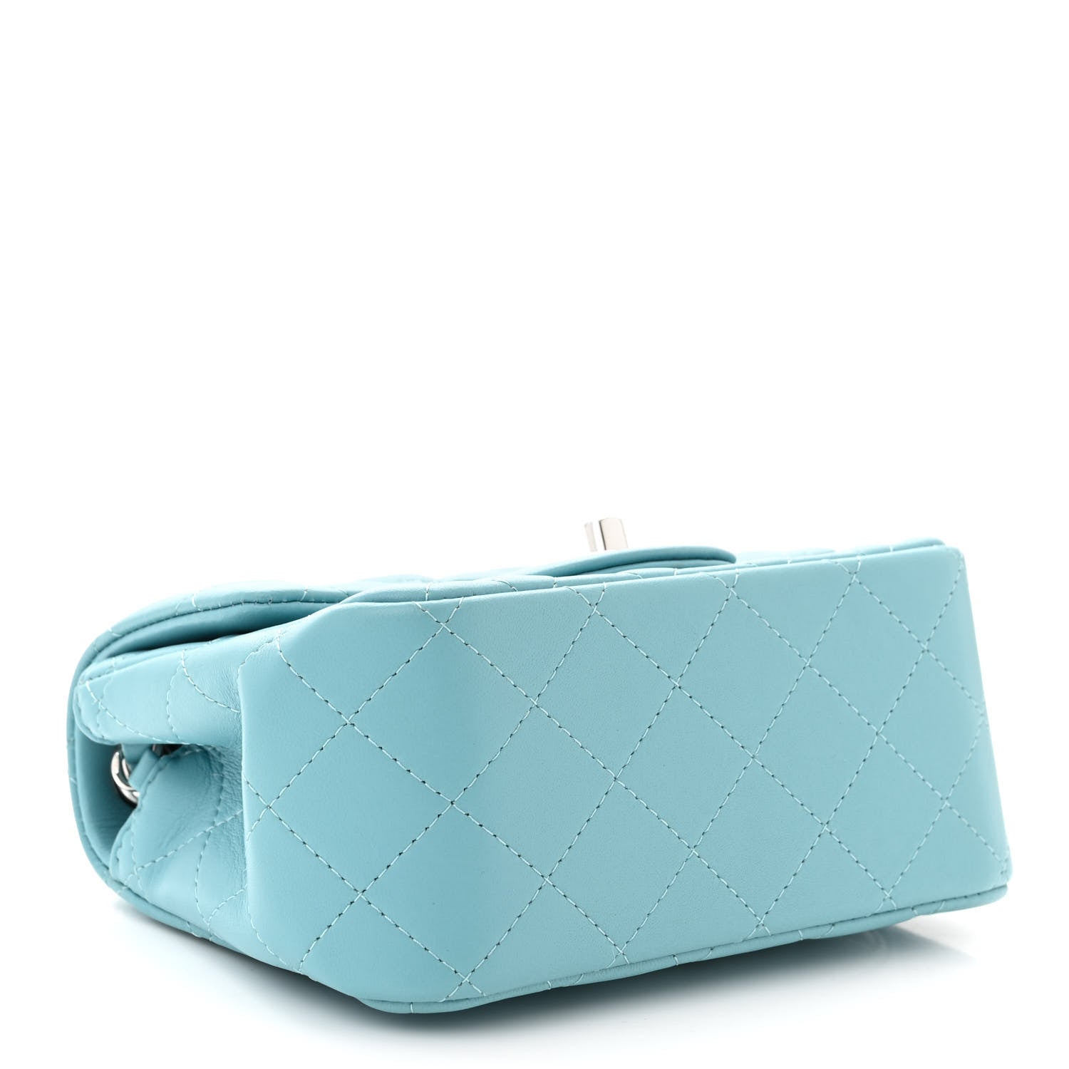 Chanel Lambskin Quilted Mini Square Flap Light Blue 4 of 11