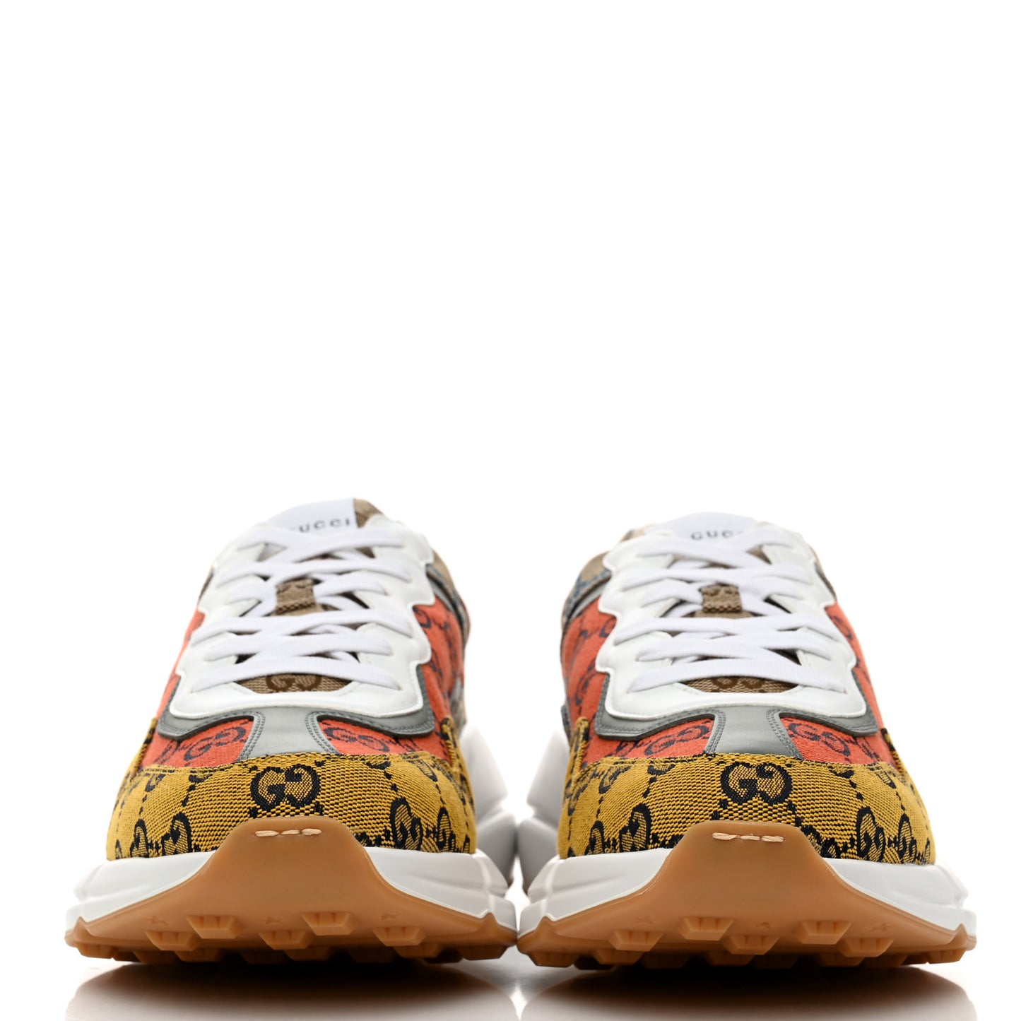 Monogram Multicolor Mens Rhyton Sneakers 9 Yellow Blue Great White Tabasco