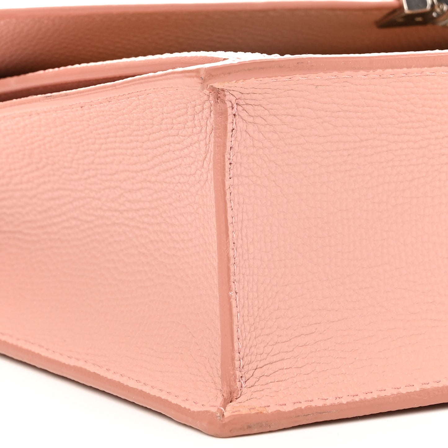 Grainy Calfskin Vintage Check Small Macken Crossbody Bag Ash Rose