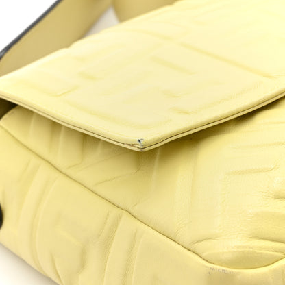 Fendi Nappa FF 1974 Embossed Large Baguette Banana 11 of 15