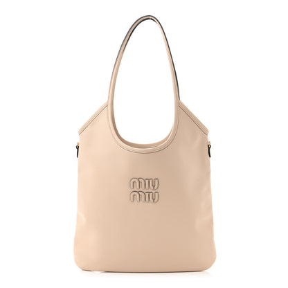 Miu Miu Nappa Ivy Bag Travertine Stone 1 of 10