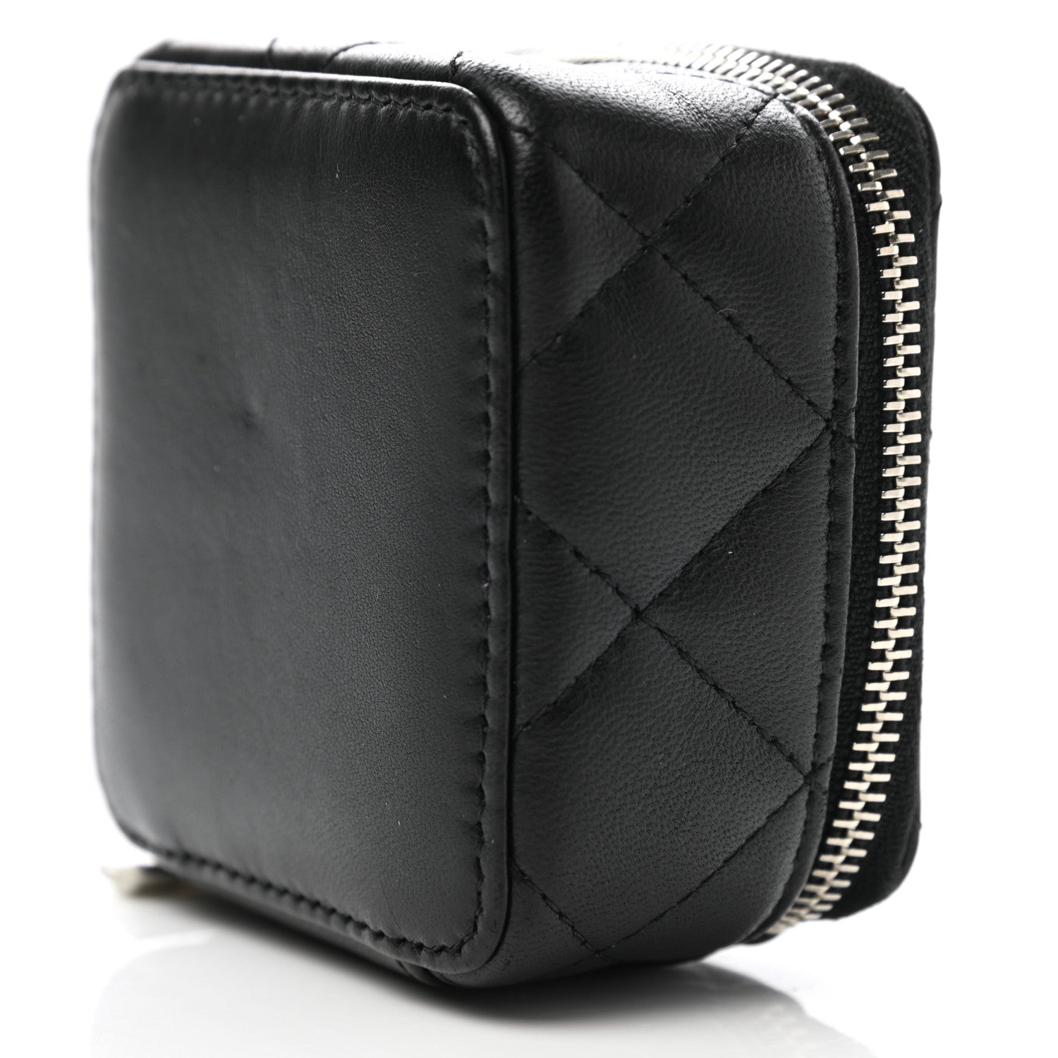 Chanel Lambskin Quilted Jewelry Travel Case Black 9 of 11