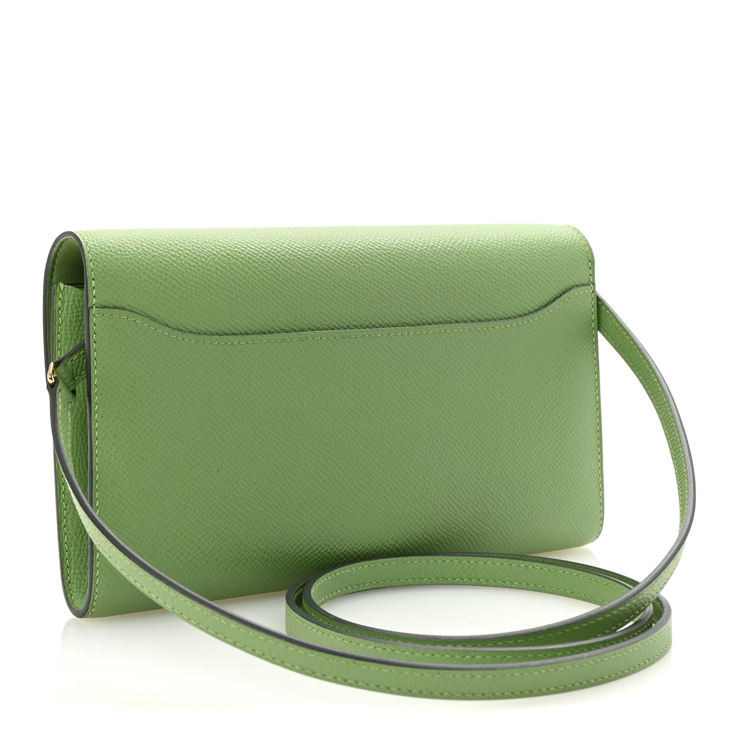 Epsom Alligator Lizard Constance Wallet To Go Vert Criquet Cactus Beige Sable Ombre