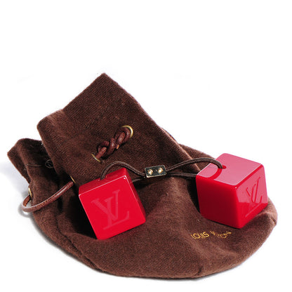 Louis Vuitton Resin LV Monogram Hair Cubes Dark Pink 4 of 4