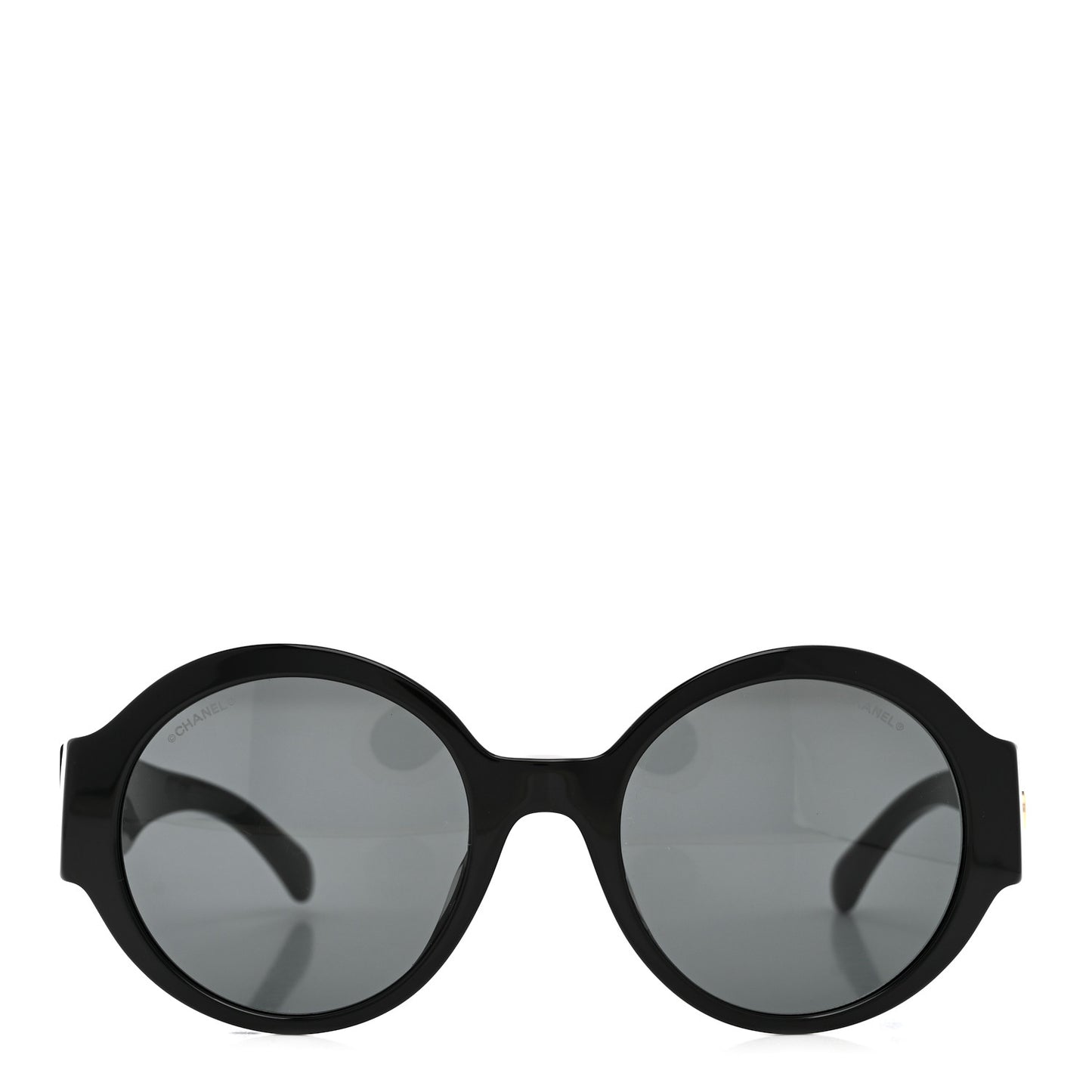 Acetate Round Sunglasses 5410-A Black
