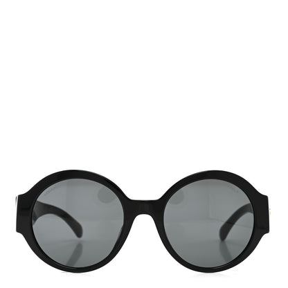 Chanel Acetate Round Sunglasses 5410-A Black 2 of 7