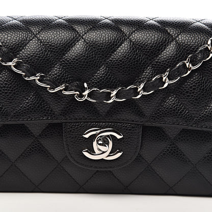 Chanel Caviar Quilted East West Flap Black 10 of 11