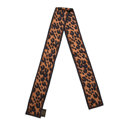 Louis Vuitton Silk Leopard Bandeau Scarf Marron 3 of 7