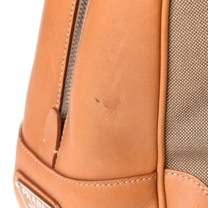 Prada Jacquard Logo Bauletto Corda Cuoio 5 of 5