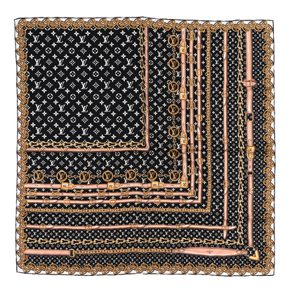 Louis Vuitton Silk Monogram Forever Square Scarf Brown 1 of 3