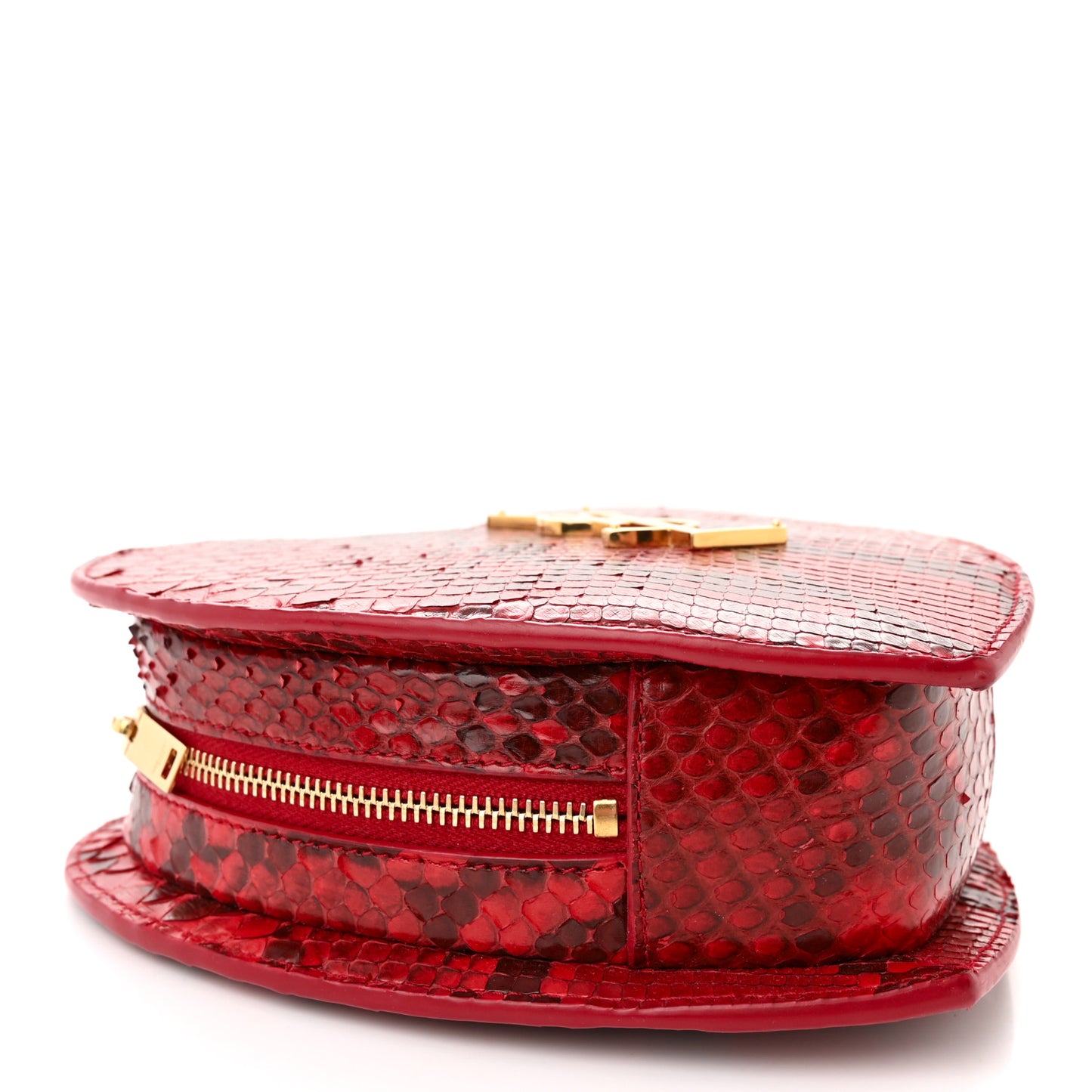 Python Small Love Heart Chain Bag Red Black