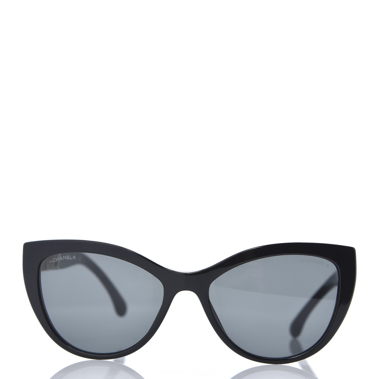 Chanel Acetate Rope Cat Eye Sunglasses 5409-A Black 3 of 8