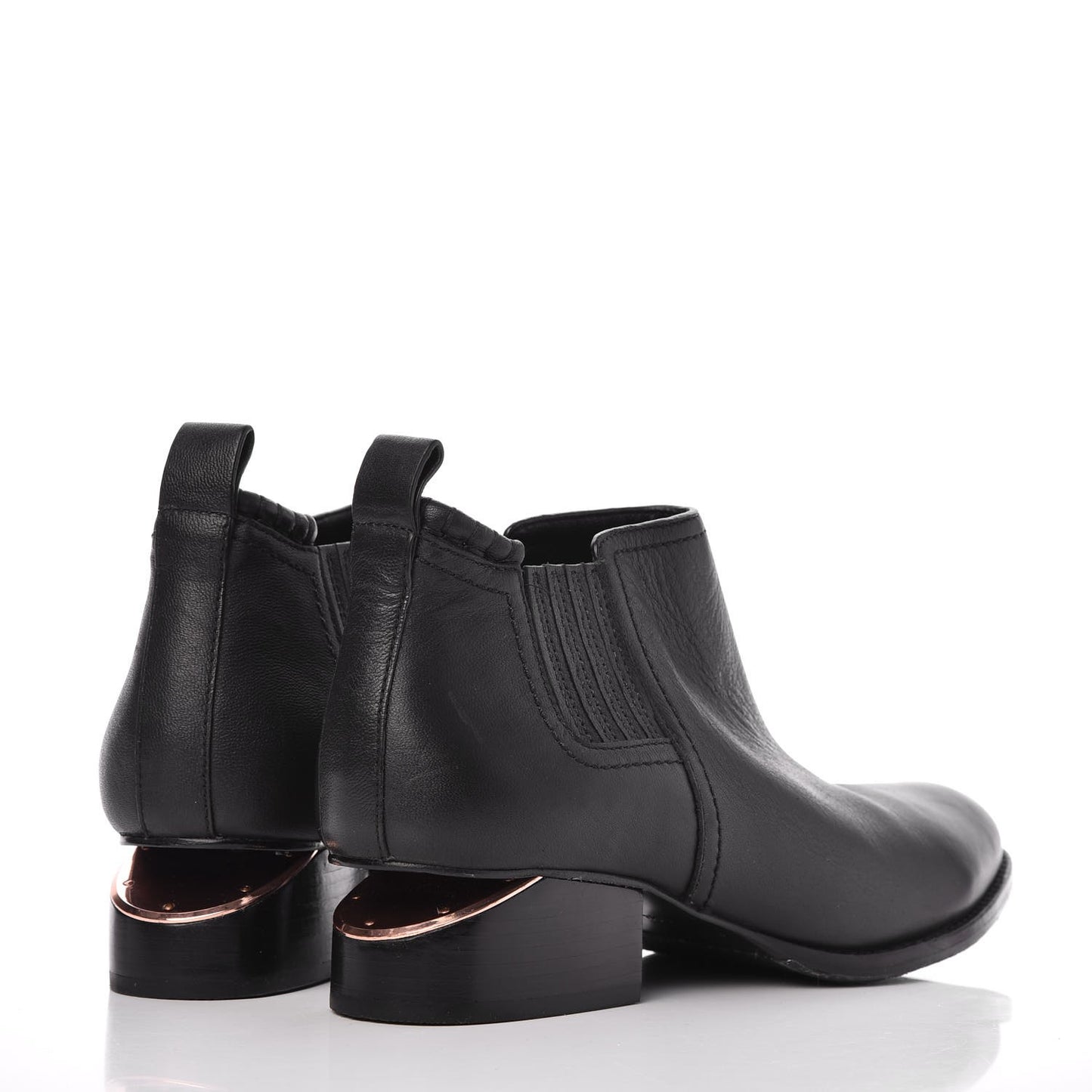 Calfskin Ankle Cutout Kori Boots 38.5 Black