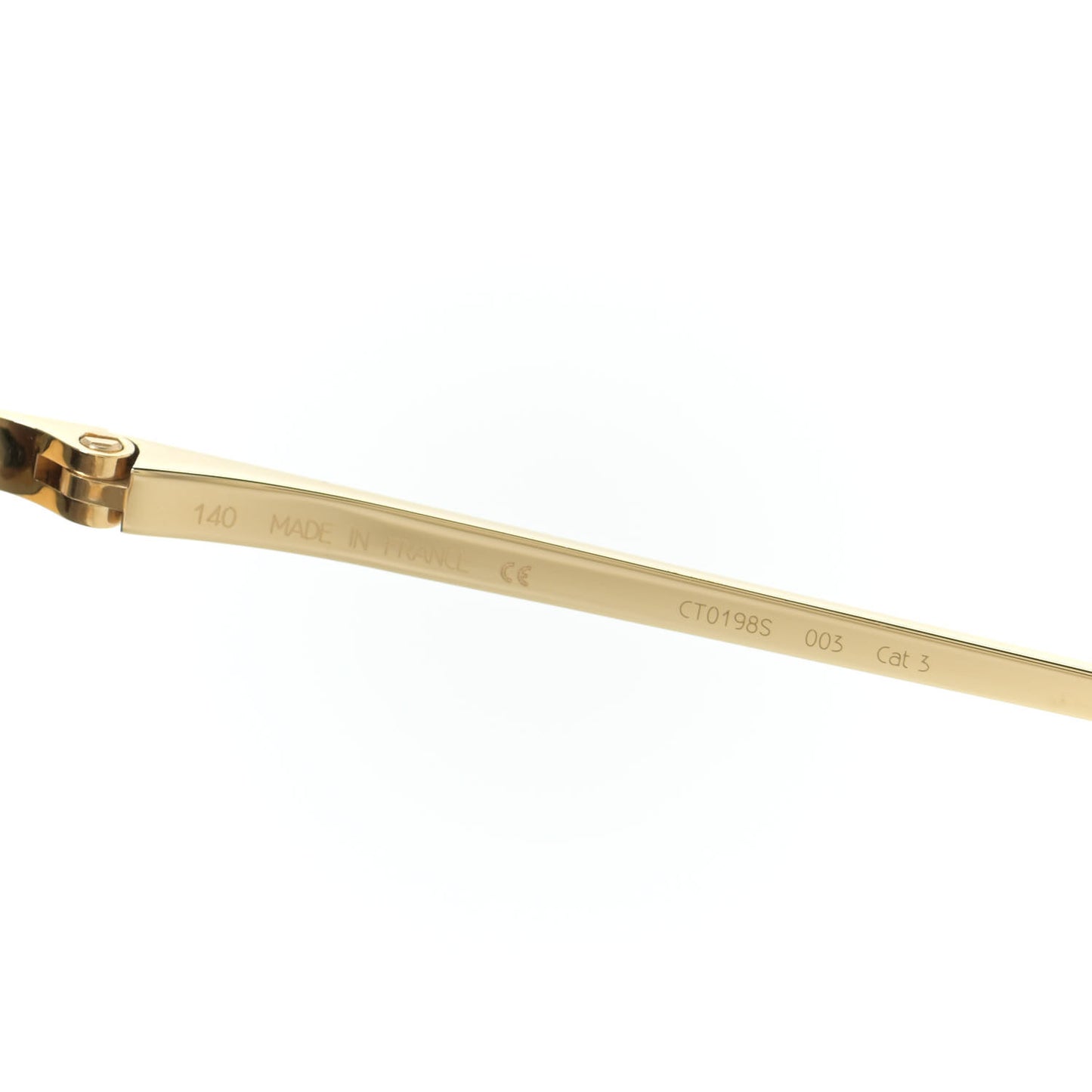 Panthere De Cartier Cat Eye Sunglasses Gold