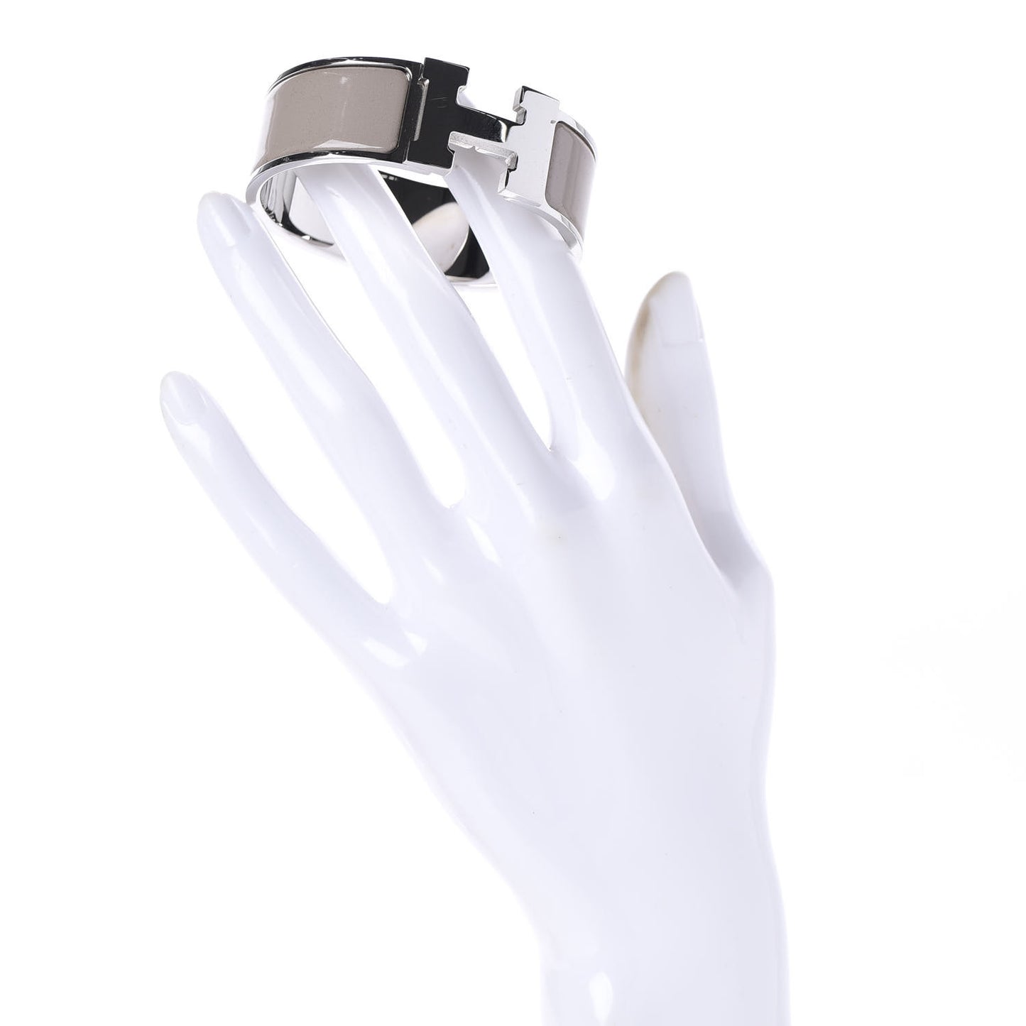 Enamel Wide Clic Clac H Bracelet PM Marron Glace