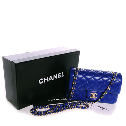Chanel Lambskin Quilted Mini Flap Dark Blue 5 of 9