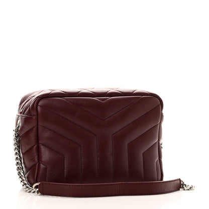 Saint Laurent Calfskin Y Quilted Monogram Small Loulou Bowling Bag Rouge Legion 3 of 10