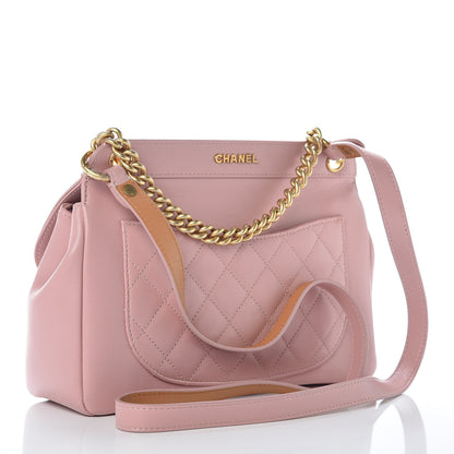 Chanel Lambskin Quilted Curved Flap Pink 3 of 11