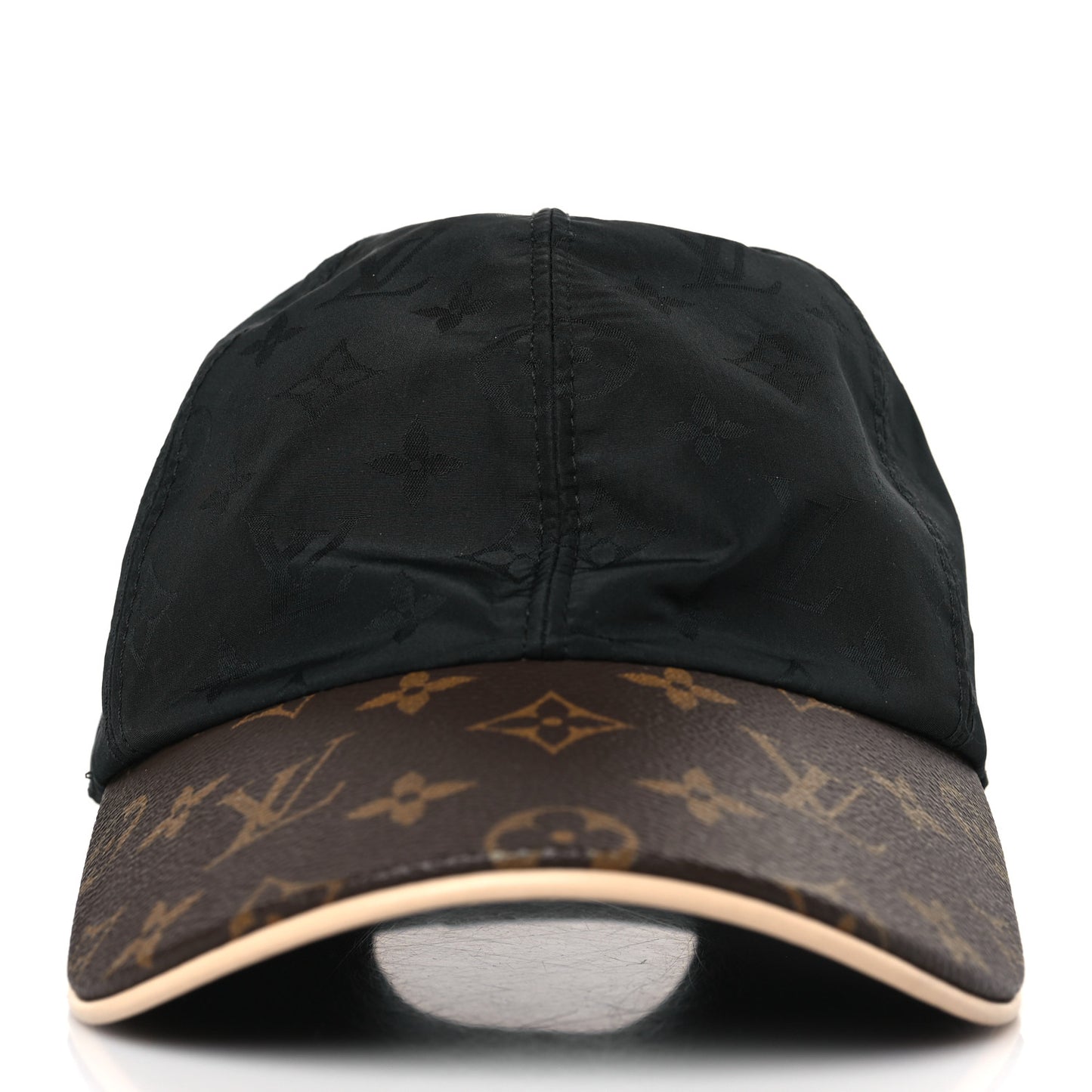 Polyester Silk Monogram LV Get Ready Cap M Black